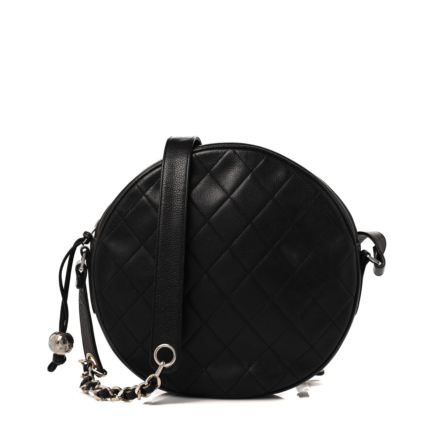 Chanel Caviar Quilted Round Shoulder Bag Black 1 of 15