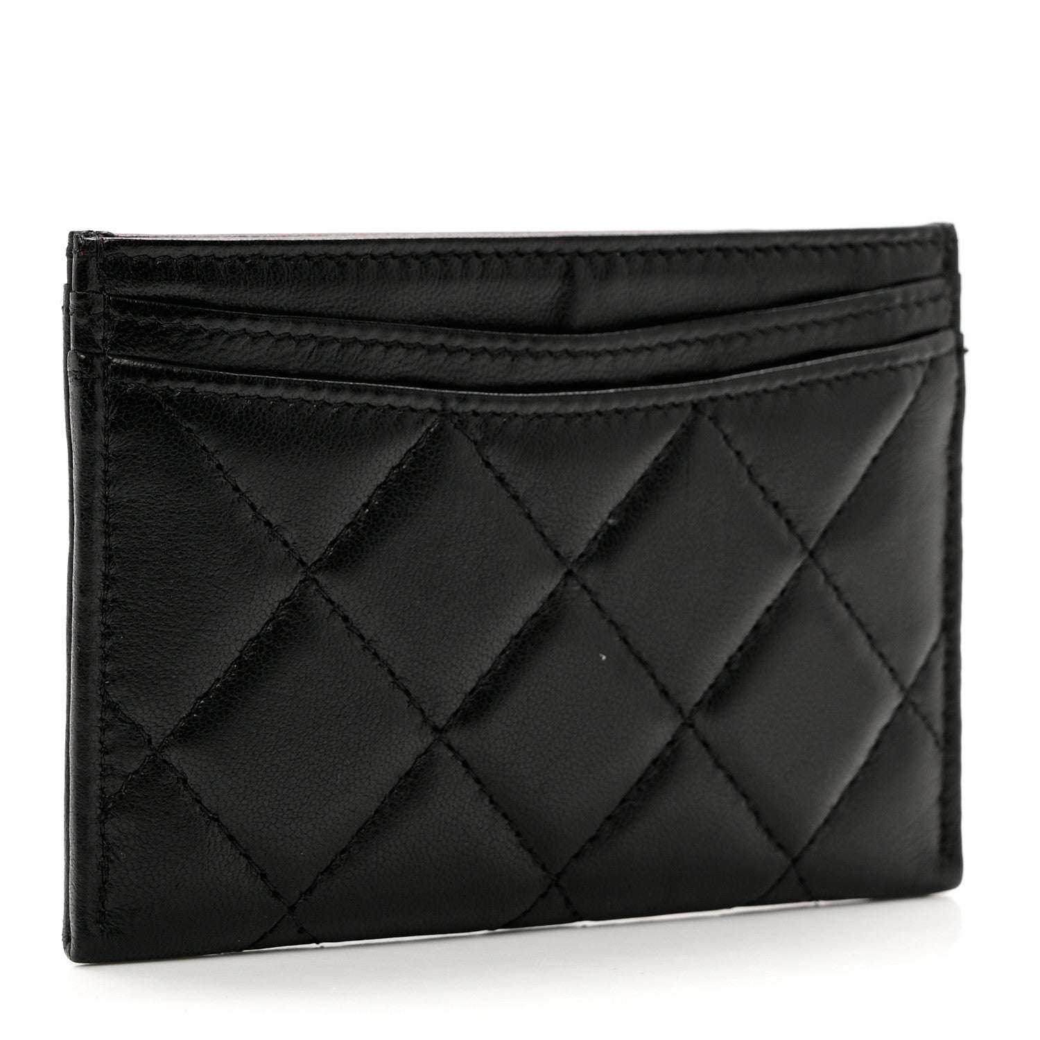 Chanel Lambskin Quilted Card Holder Black 3 of 8