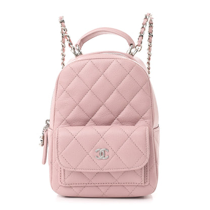 Chanel Caviar Quilted CC Mini Classic Backpack Pink 1 of 11