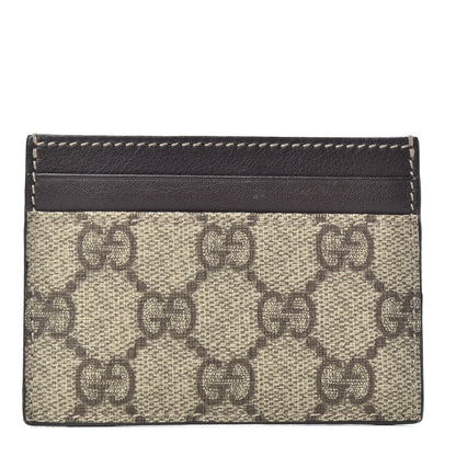 Gucci GG Supreme Monogram Card Case Dark Brown 1 of 5
