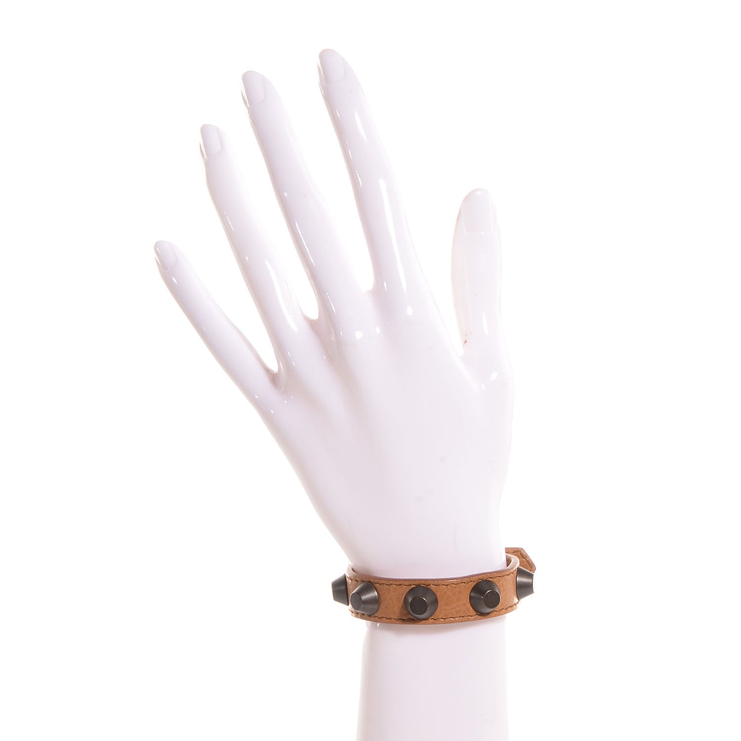 Balenciaga Agneau Arena Classic Hardware All Stud Bracelet Cumin Size Medium 2 of 8
