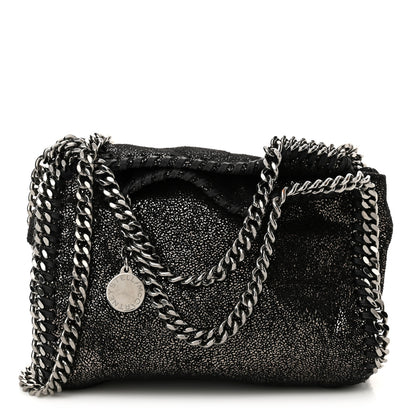 Stella McCartney Chamois Shiny Dotted Tiny Falabella Fold Over Tote Ruthenium 1 of 10