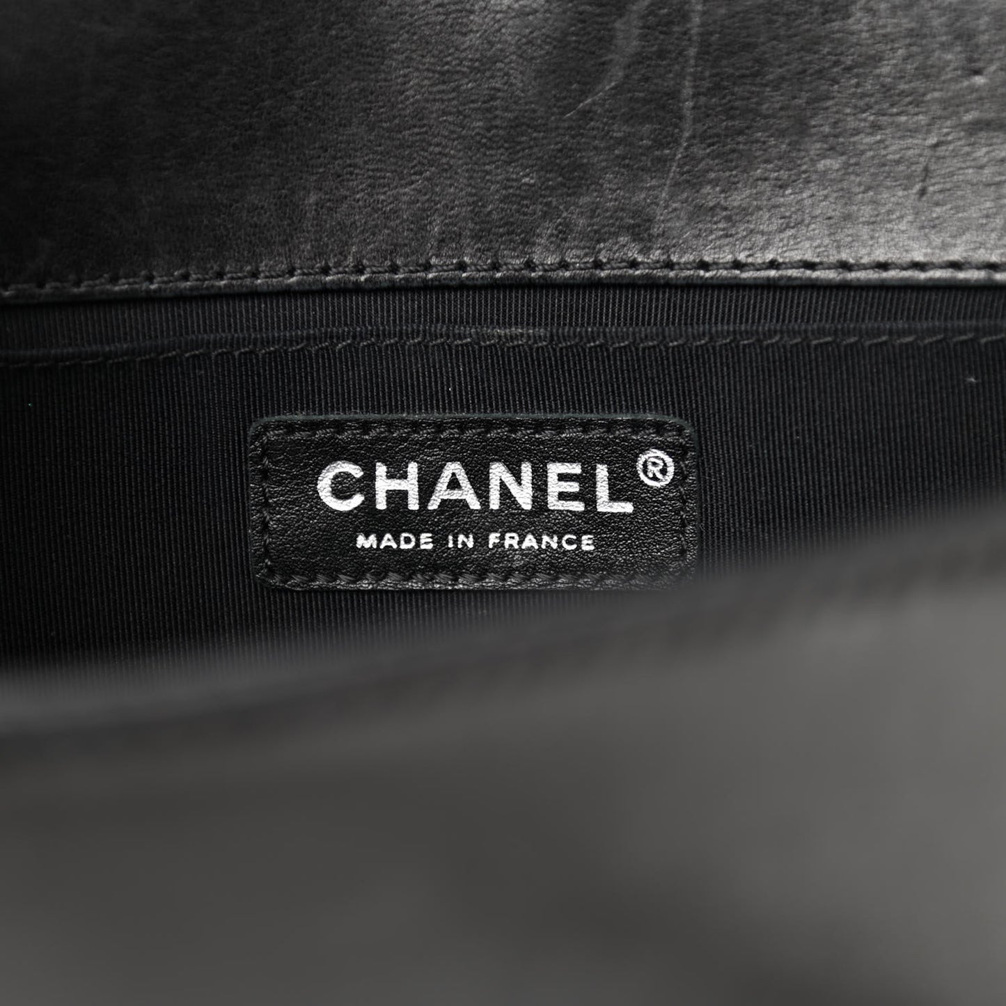 Lambskin Quilted Medium Boy Flap Black Beige