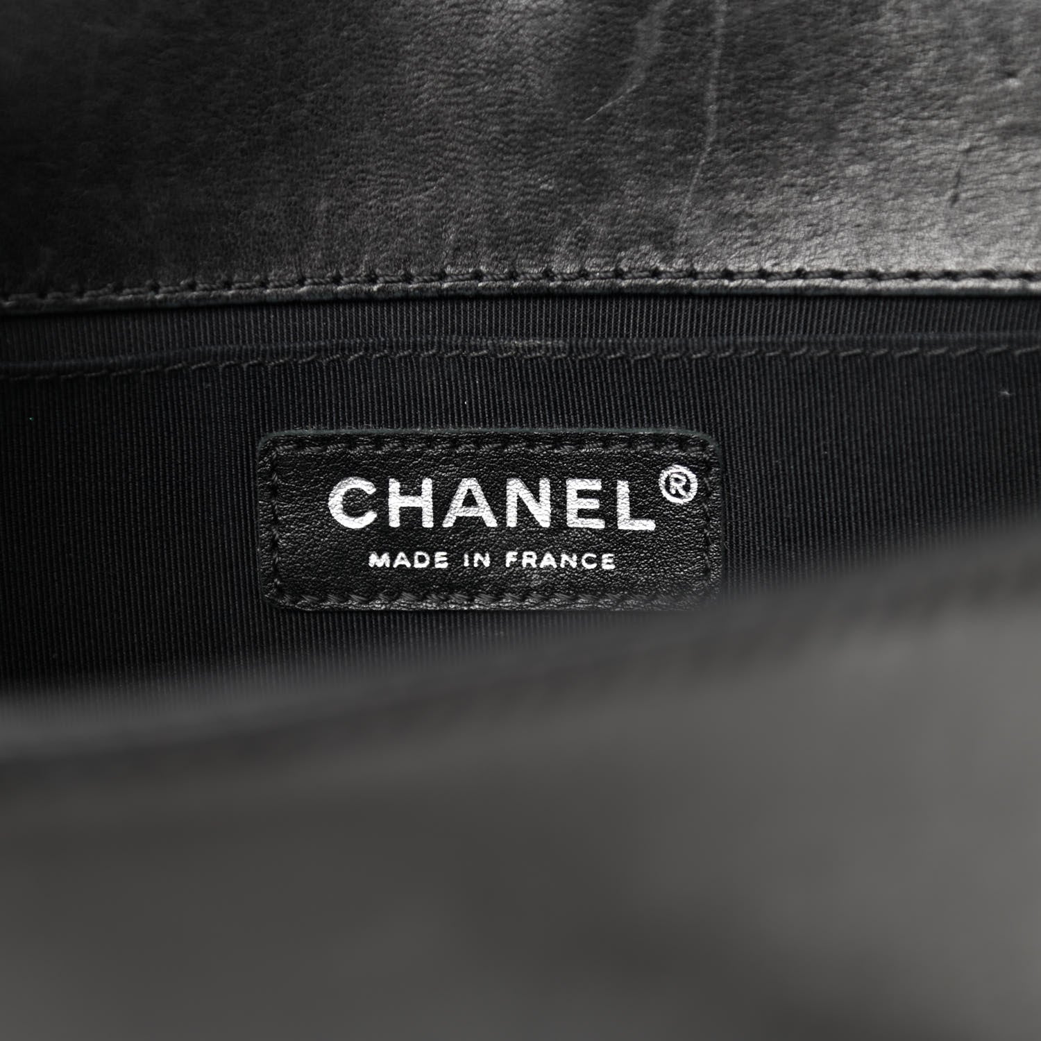 Chanel Lambskin Quilted Medium Boy Flap Black Beige 6 of 13