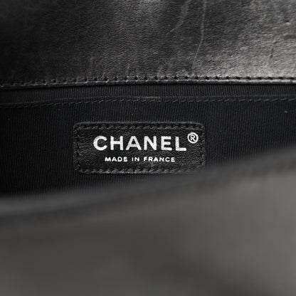 Chanel Lambskin Quilted Medium Boy Flap Black Beige 6 of 13