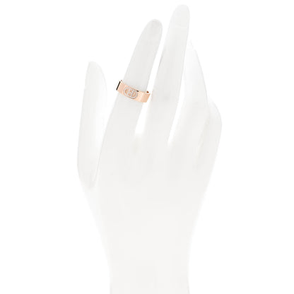 Hermes 18K Rose Gold Diamond PM H D'Ancre Ring 52 6 2 of 5