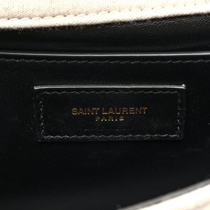 Saint Laurent Jersey Wool Patchwork Monogram Medium Jamie Off White 6 of 10