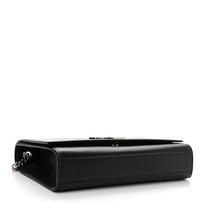 Saint Laurent Grain De Poudre Medium Classic Monogram Kate Satchel Black 4 of 11