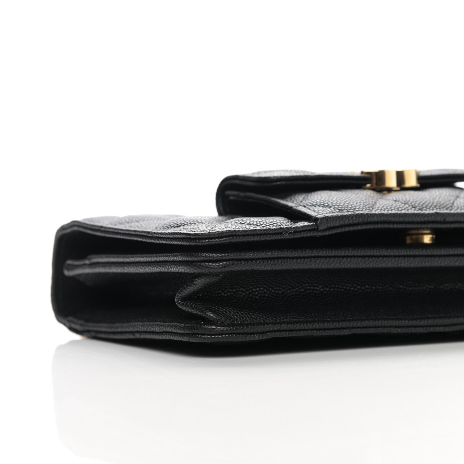 Chanel Caviar Quilted Pocket Twins Wallet On Chain WOC Black 10 of 12