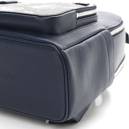 MCM Calfskin Visetos Floral Leopard Klassik Small Stark Backpack Blue Black 9 of 9