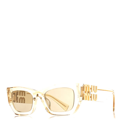 Miu Miu Transparent Acetate Rectangle Sunglasses SMU 09W Clear 1 of 7