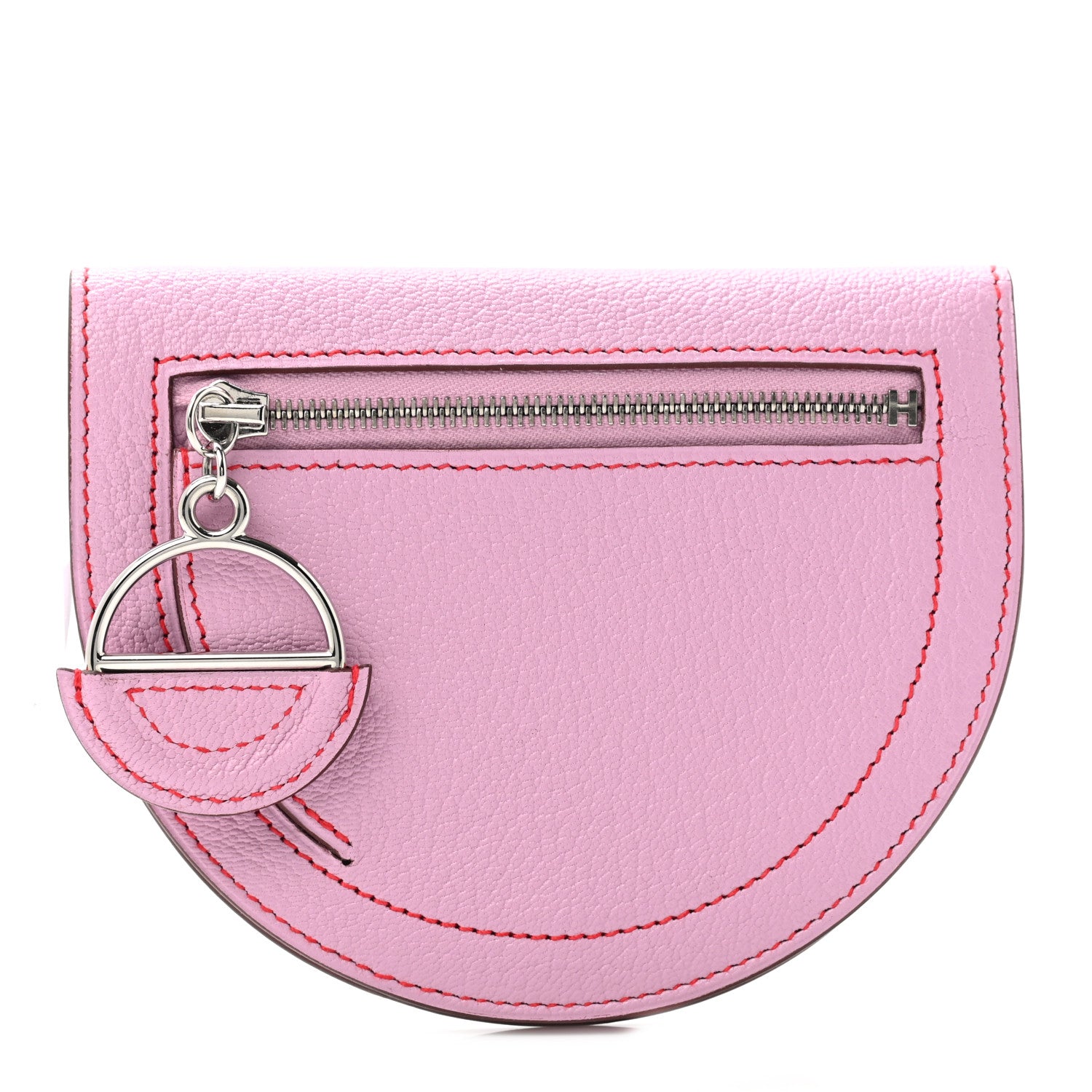 Hermes Chevre Mysore In-The-Loop Compact Wallet Mauve Sylvestre Rouge De Coeur 1 of 8