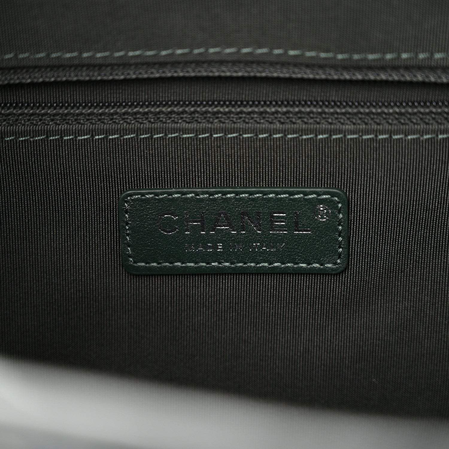Chanel Tweed Calfskin Quilted Medium Gabrielle Hobo Dark Green 6 of 10