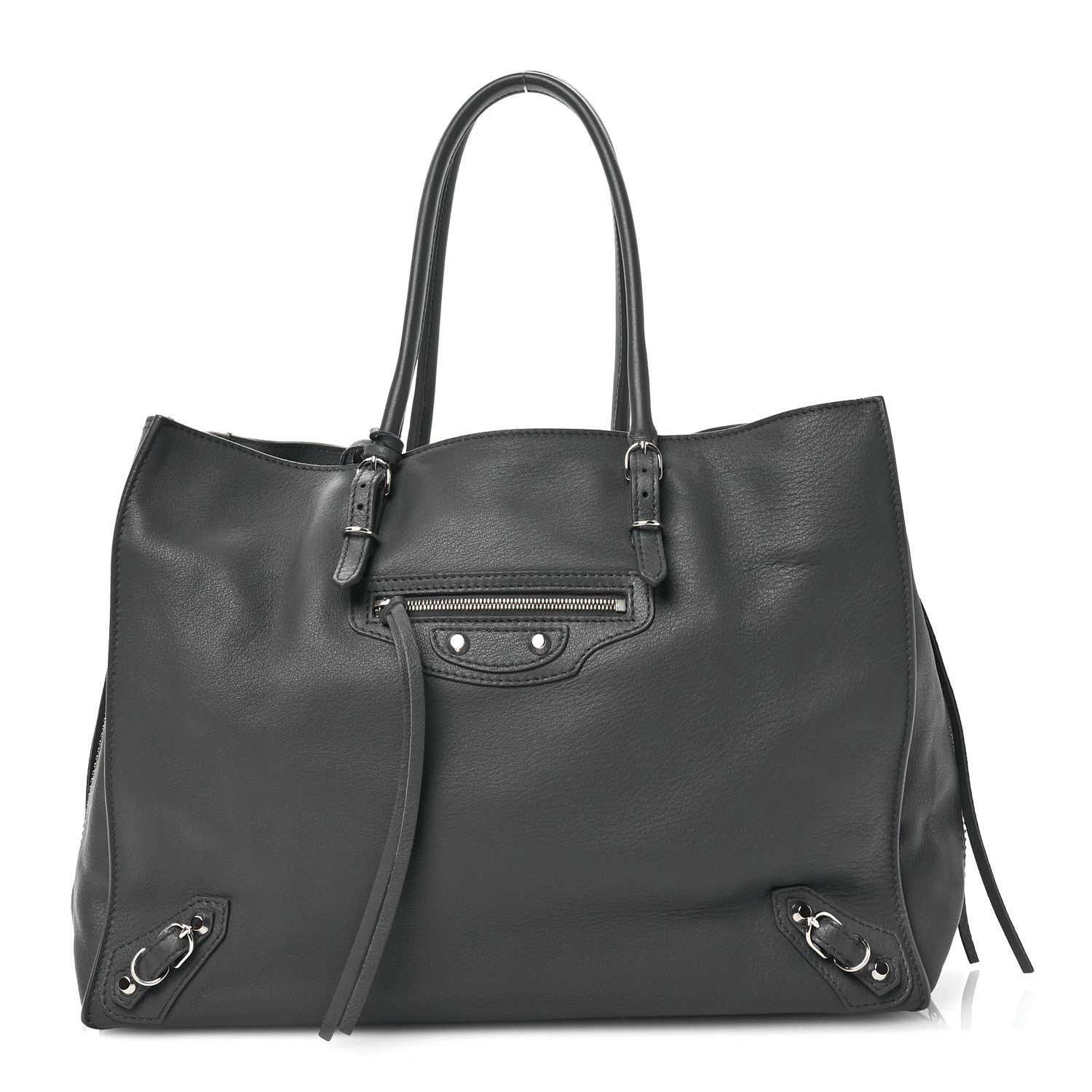 Balenciaga Veau Papier B4 Zip Around Tote Gris Fossile 1 of 12