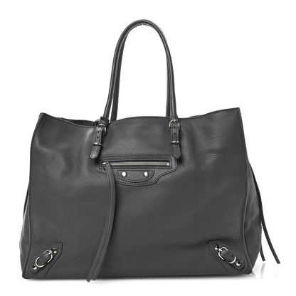 Balenciaga Veau Papier B4 Zip Around Tote Gris Fossile 1 of 12
