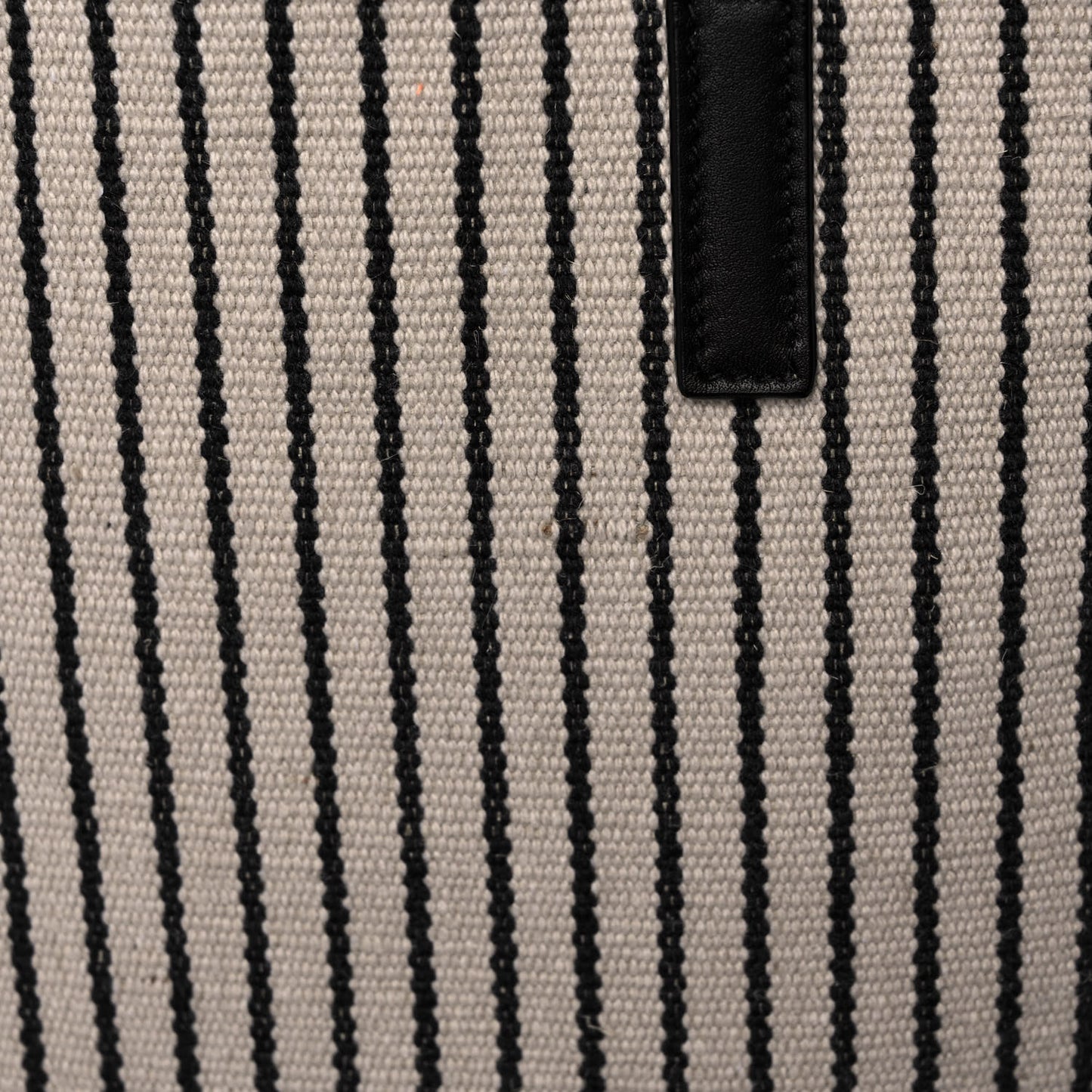 Canvas Striped Toy Shopping Tote Grey Black