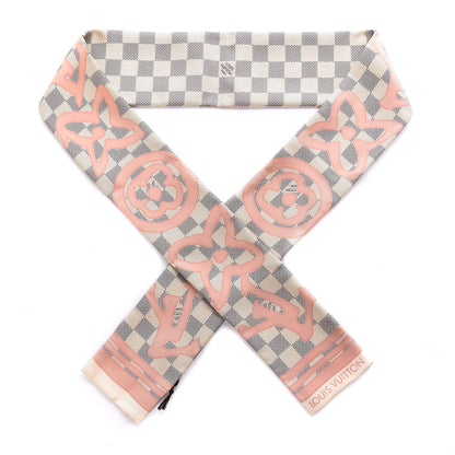 Louis Vuitton Silk Damier Azur Tahitienne Bandeau Rose Ballerine 1 of 5