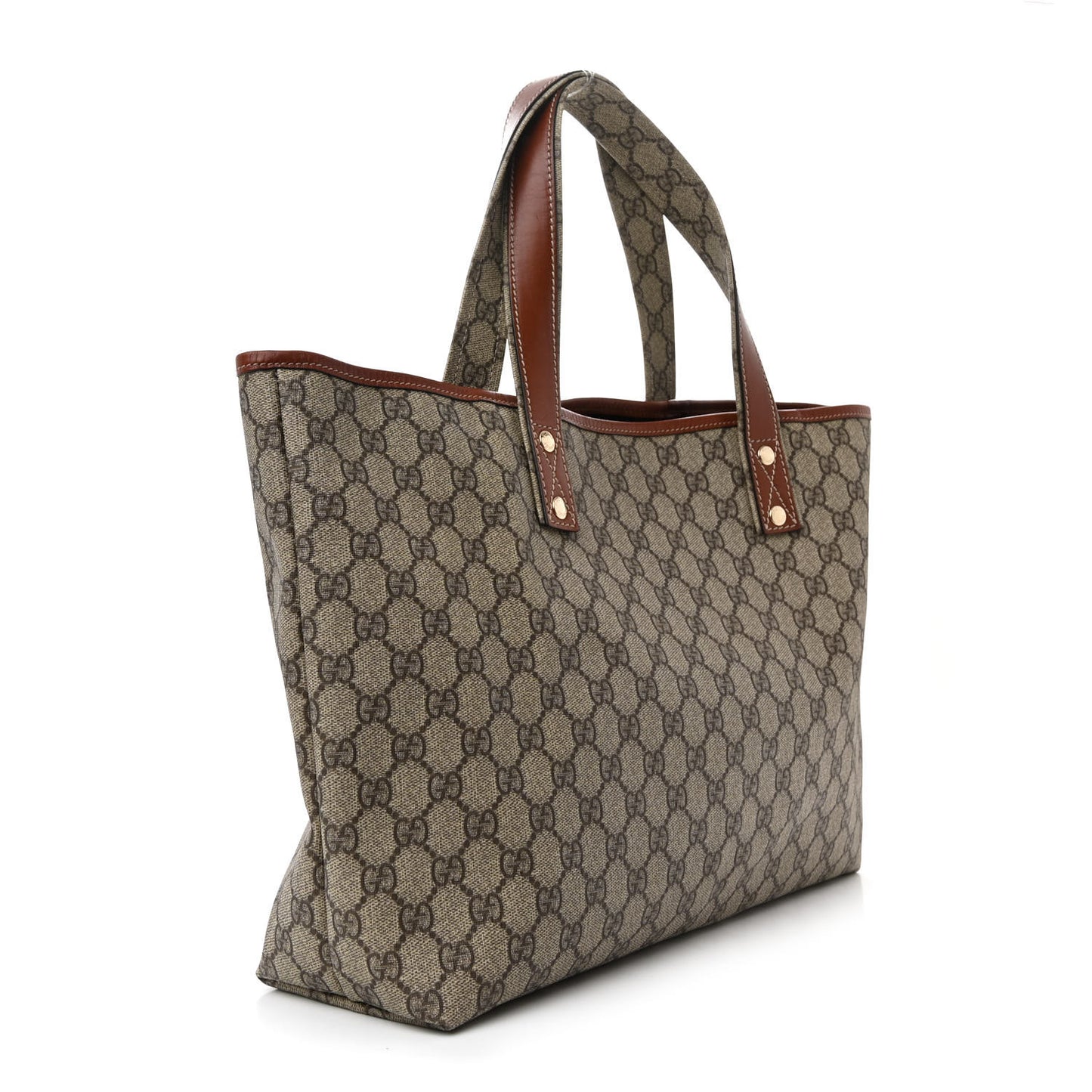 GG Plus Monogram Medium Signature Web Loop Tote Light Brown