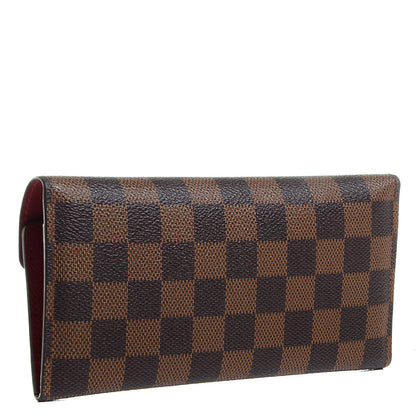 Louis Vuitton Damier Ebene Josephine Wallet Red 3 of 8