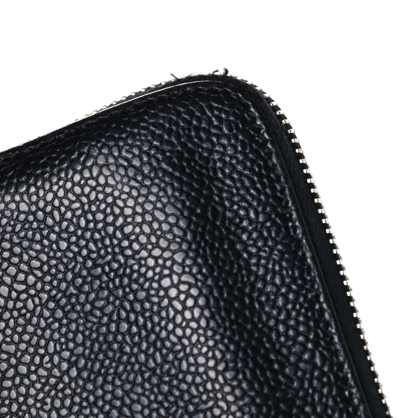 Caviar Large Timeless CC Zip Around Wallet Black