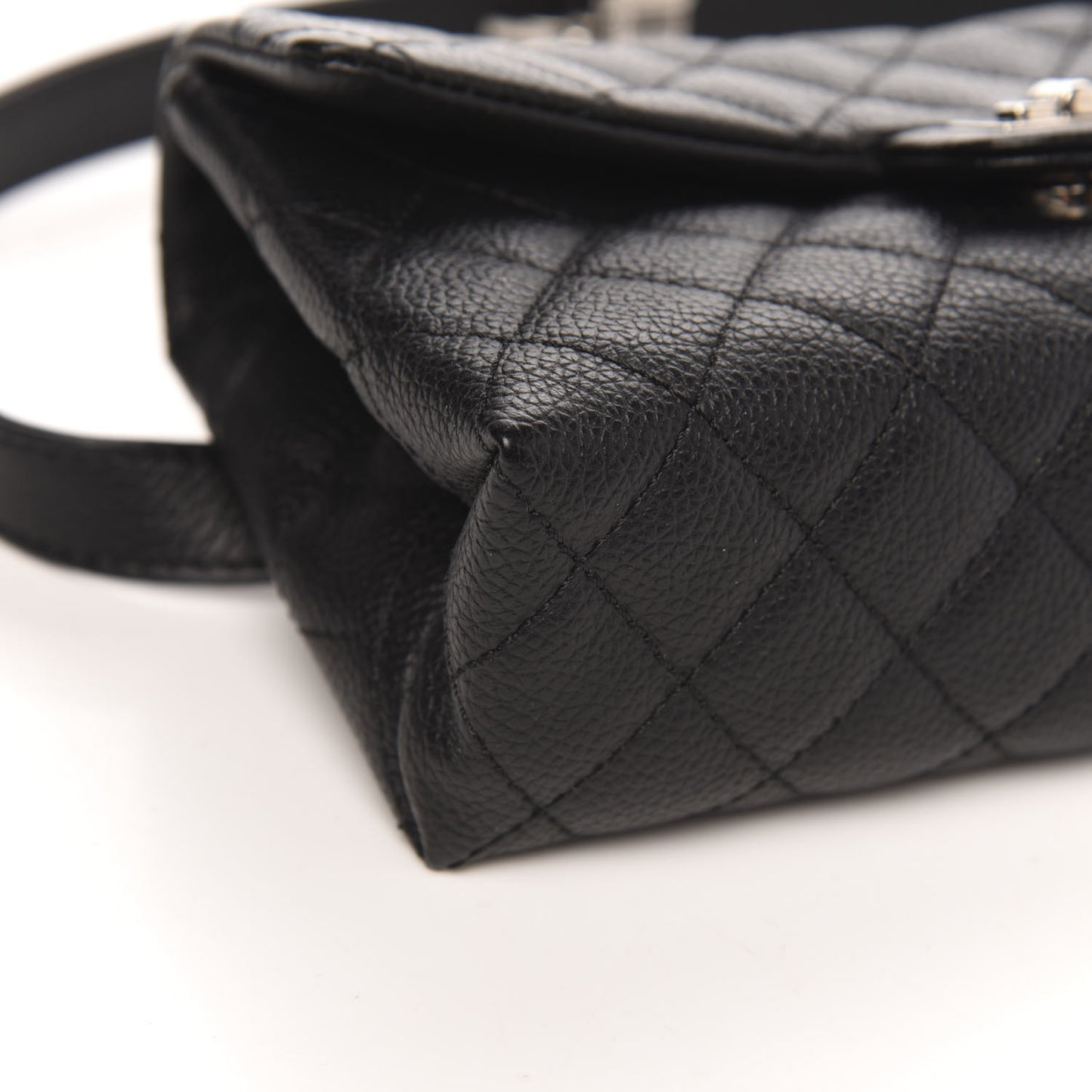 Grained Calfskin Quilted 2.55 Reissue Flap Belt Bag Clutch Black