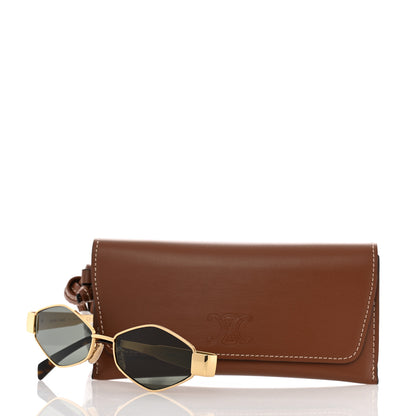 Celine Metal Triomphe 02 Sunglasses CL40254U Gold Green 7 of 7