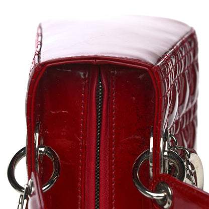 Christian Dior Patent Cannage Medium Lady Dior Red 11 of 13