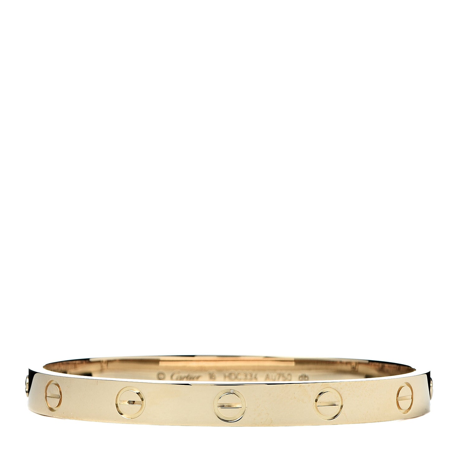 18K Yellow Gold LOVE Bracelet 16