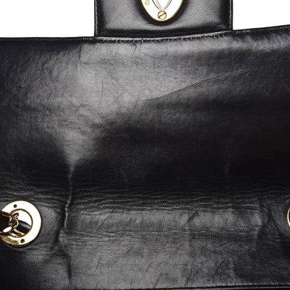 Chanel Lambskin Quilted Jumbo Single Flap Black 10 of 17