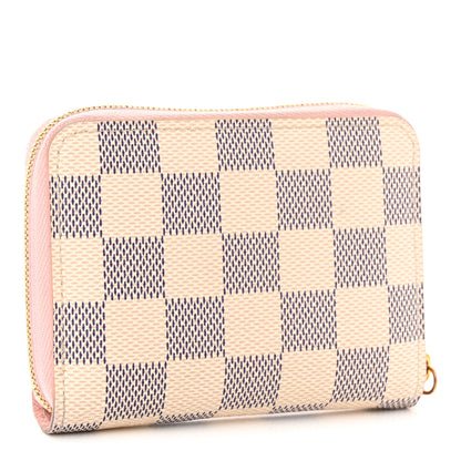 Louis Vuitton Damier Azur Zippy Coin Purse Rose Ballerine 3 of 12