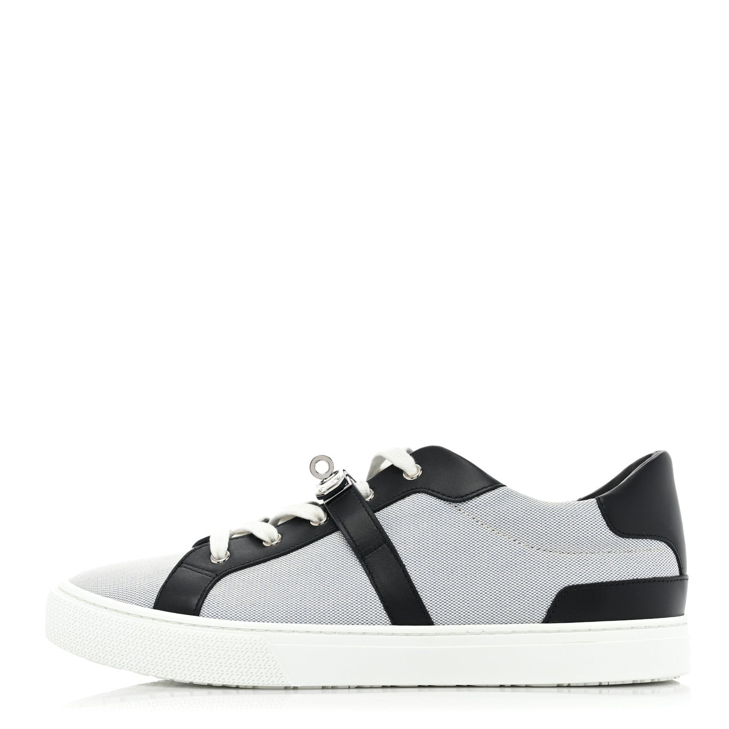 Hermes Calfskin Canvas Mens Day Sneakers 43 Bleu Marine 1 of 10
