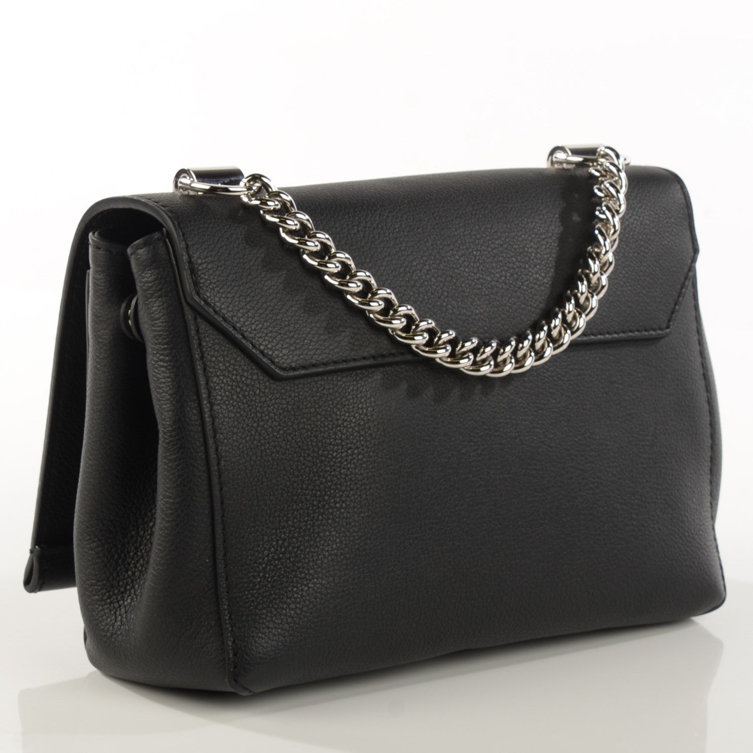 Louis Vuitton Calfskin Lockme II Chain Bag BB Black 3 of 7