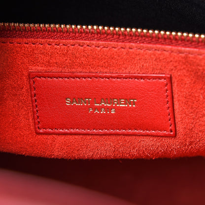 Saint Laurent Grained Calfskin Small Sac De Jour Lipstick Red 5 of 10