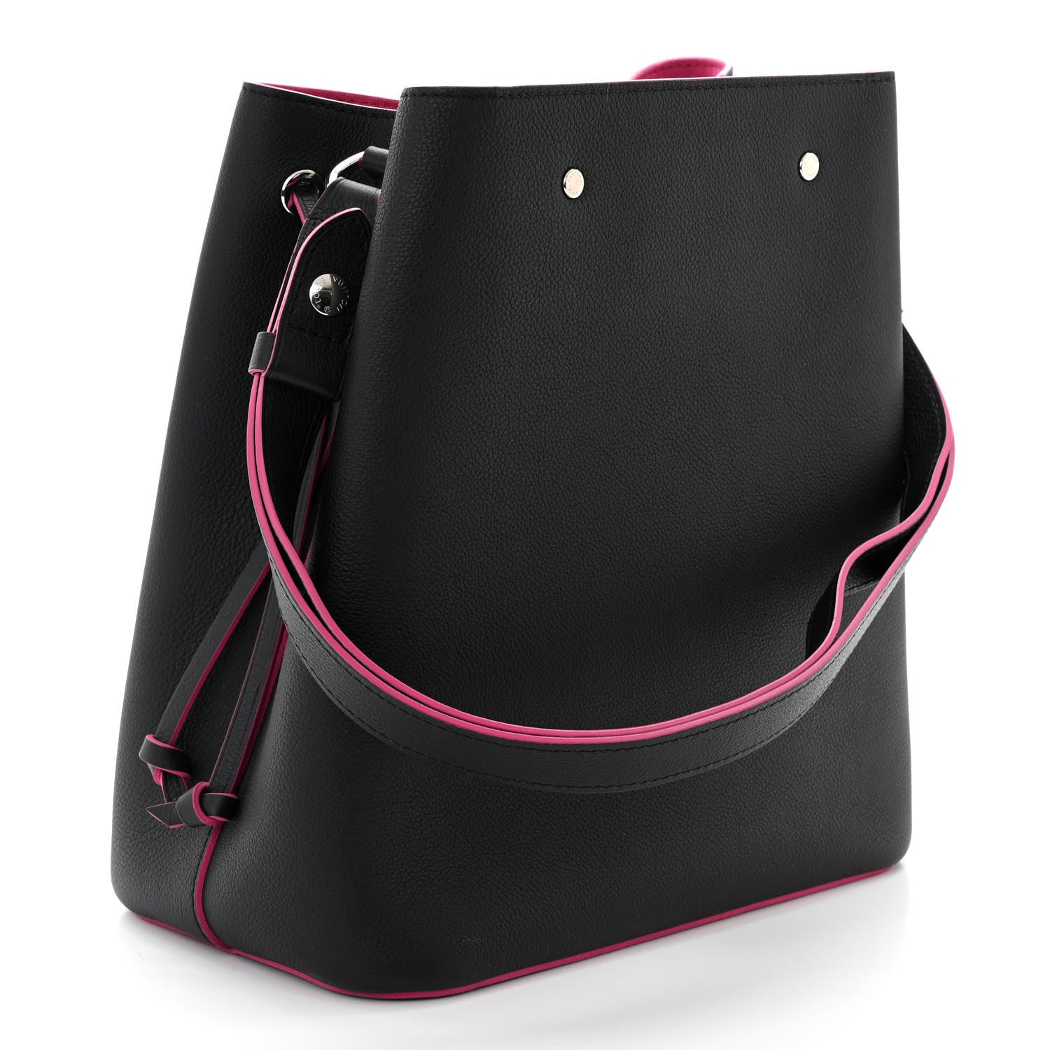 Louis Vuitton Calfskin Lockme Bucket Black 3 of 10