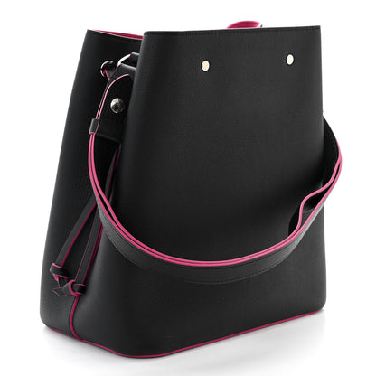 Louis Vuitton Calfskin Lockme Bucket Black 3 of 10