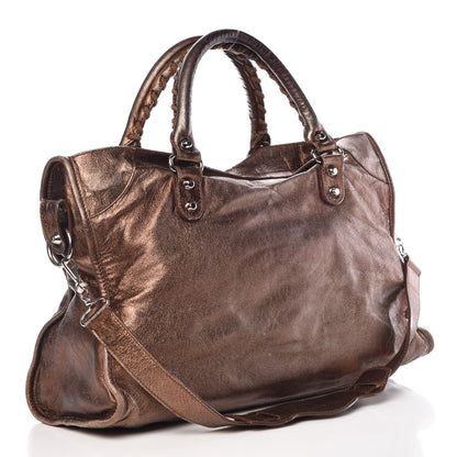 Balenciaga Metallic Agneau Classic Silver Hardware S City Sparkle Bronze 4 of 30