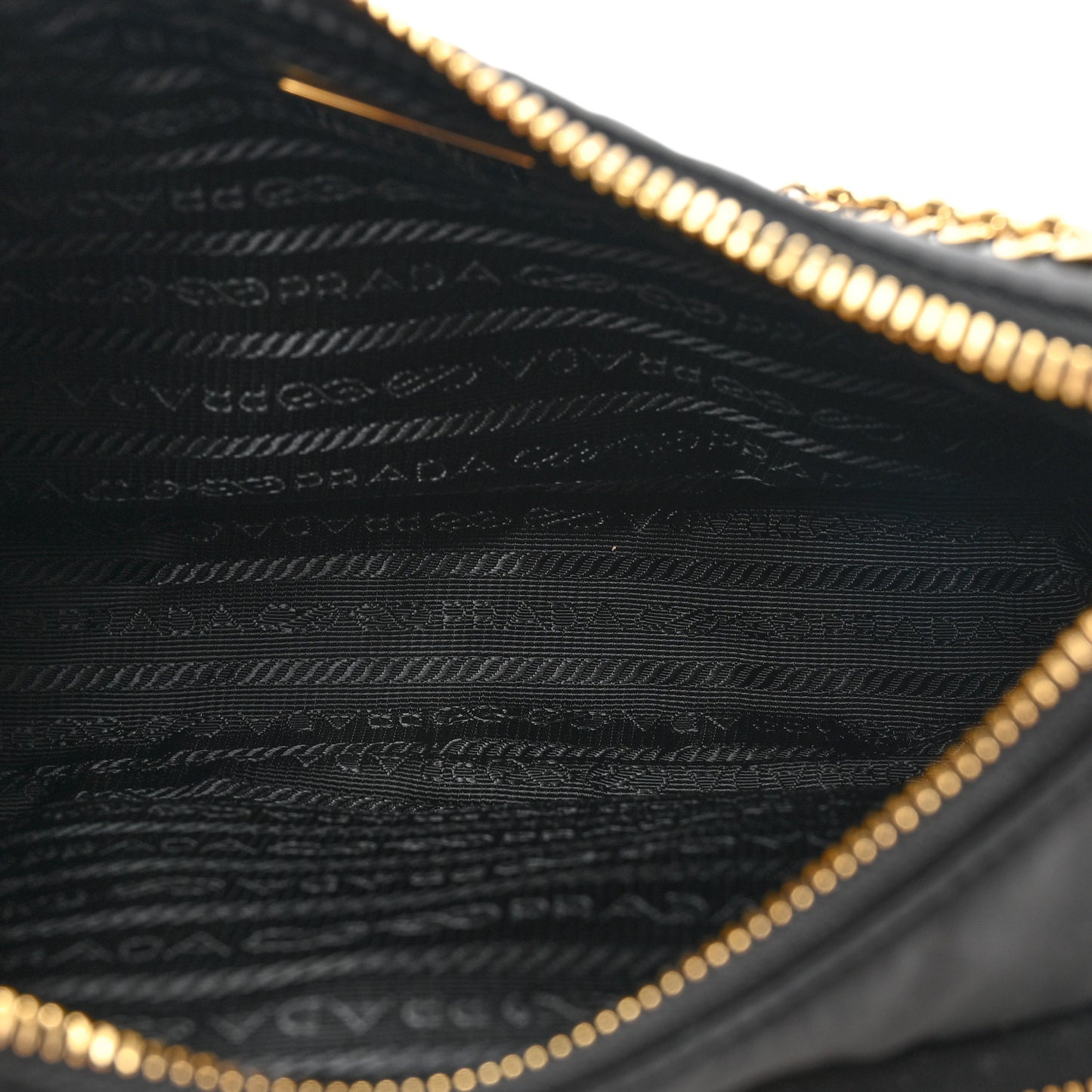 Re-Nylon Spazzolato Mini Pouch Pocket Shoulder Bag Black
