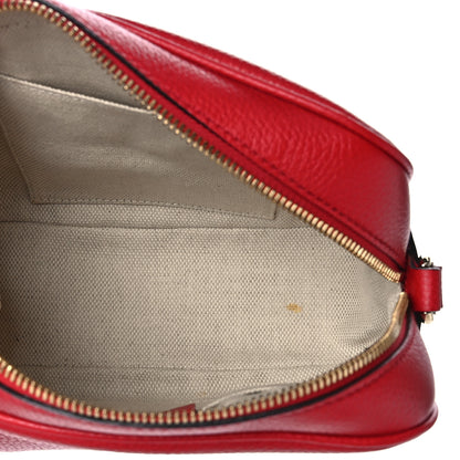 Gucci Pebbled Calfskin Small Soho Disco Bag Tabasco Red 5 of 12