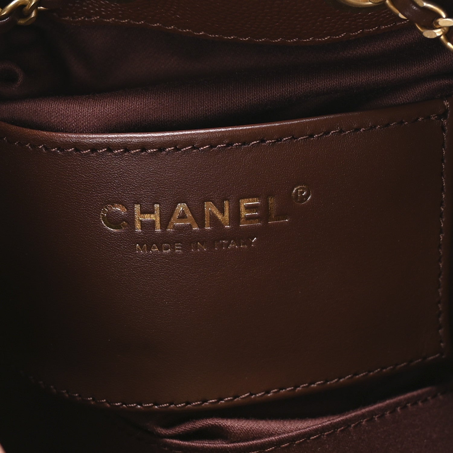 Chanel Caviar Quilted Mini Chanel 25 Handbag Brown 1851187