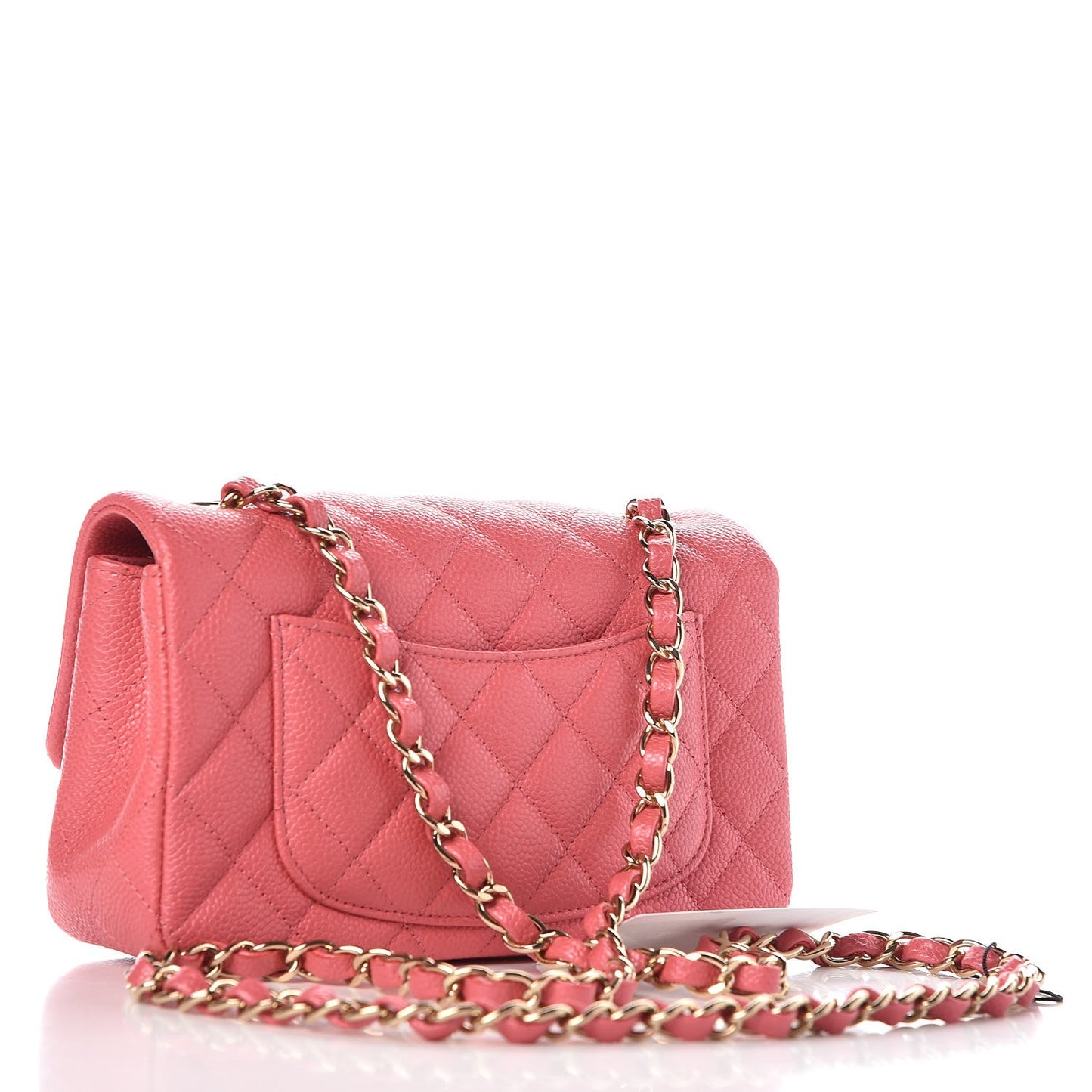 Caviar Quilted Mini Rectangular Flap Pink