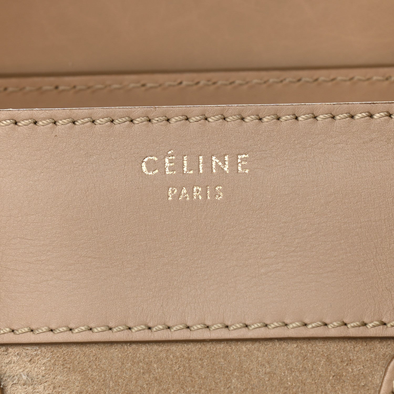 Celine Smooth Calfskin Suede Mini Luggage Camel 6 of 15