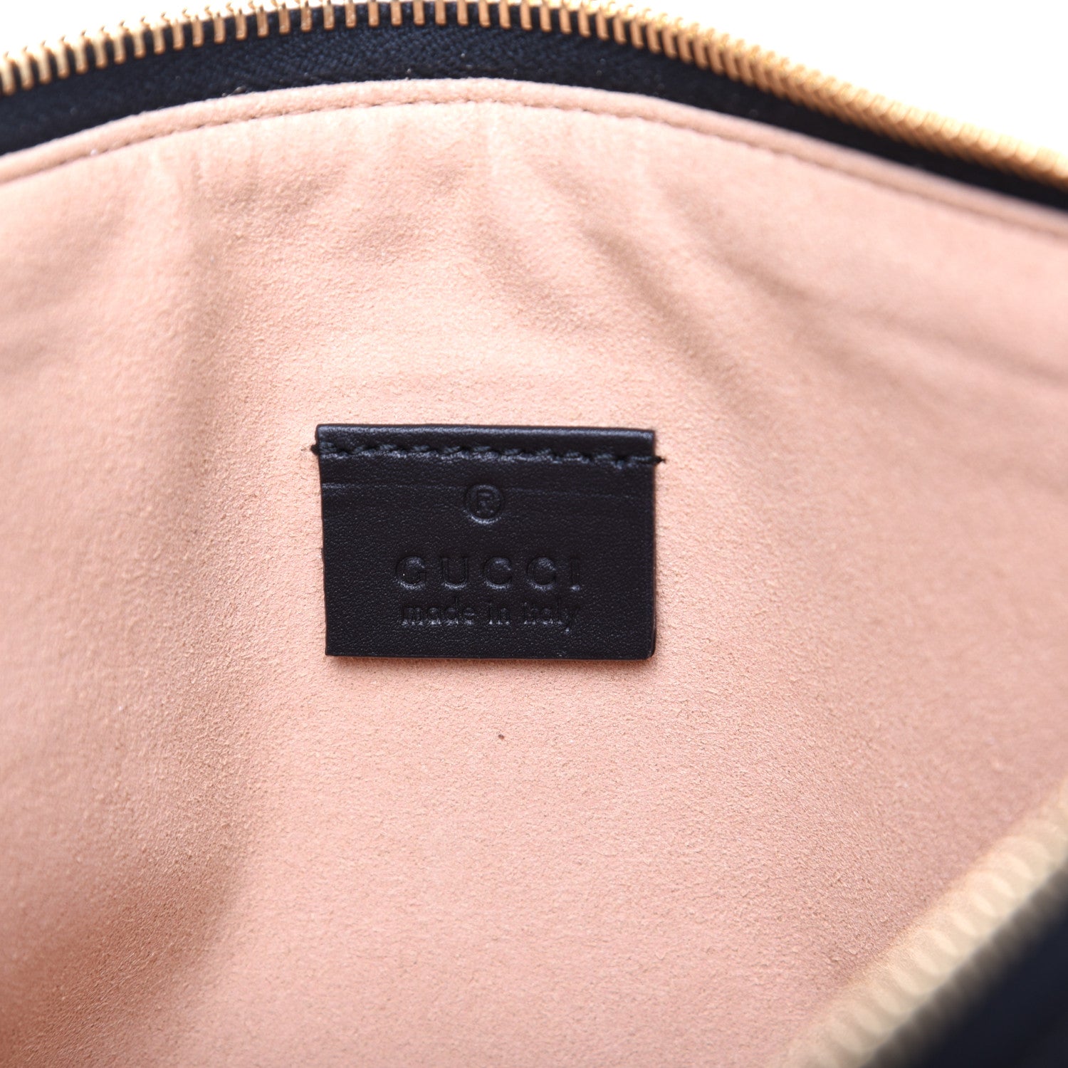 Gucci Suede Patent Large Ophidia Pouch Clutch Black 8 of 10