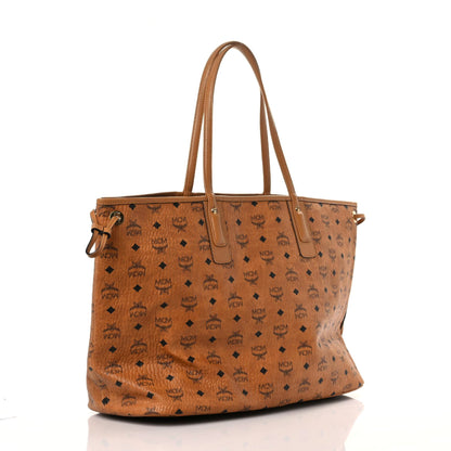 MCM Visetos Large Liz Reversible Shopper Tote Cognac 2 of 19