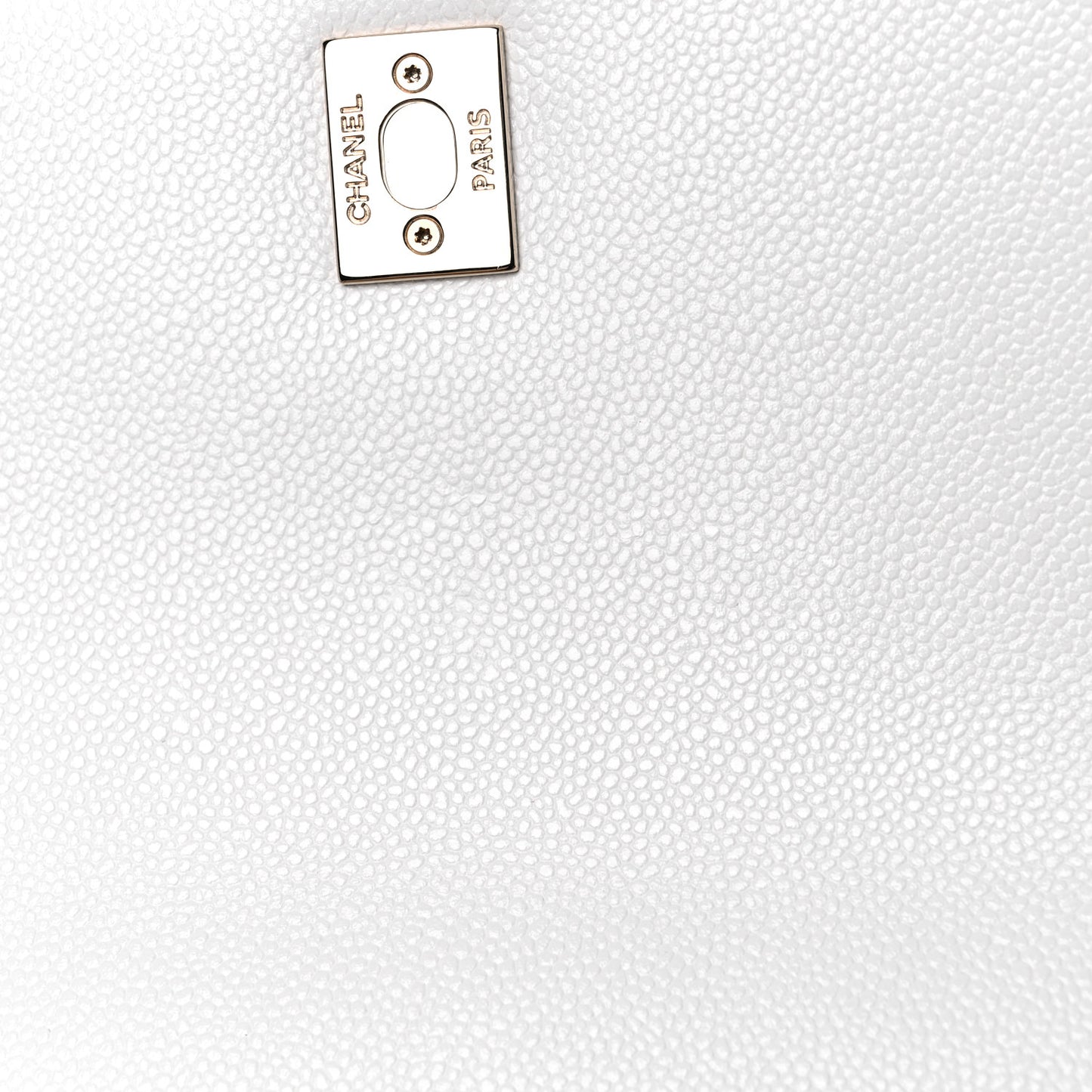 Caviar Quilted Small Business Affinity Flap White
