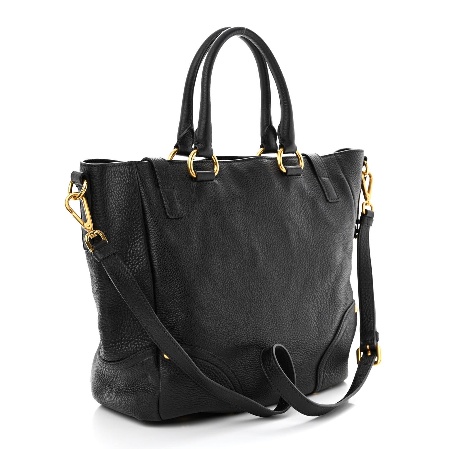 Vitello Daino Tote Black