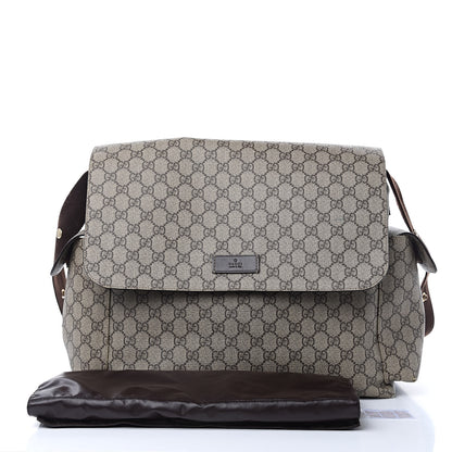 Gucci GG Plus Monogram Messenger Diaper Bag Dark Brown 3 of 16