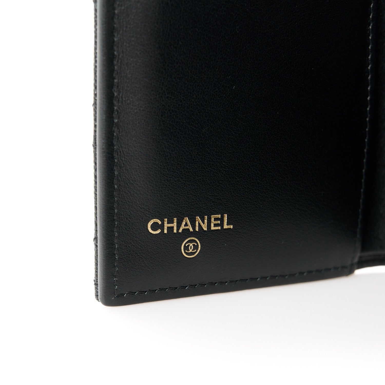 Chanel Caviar Quilted Studded CC Medium Flap Wallet Black 7 of 11
