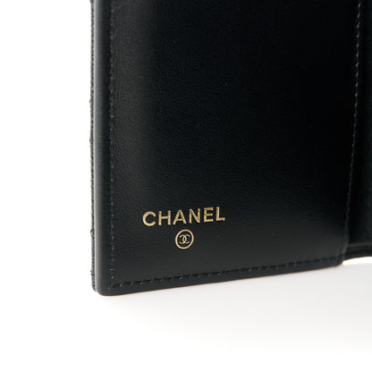Chanel Caviar Quilted Studded CC Medium Flap Wallet Black 7 of 11