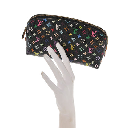 Louis Vuitton Monogram Multicolor Cosmetic Pouch Black Grenade 2 of 8