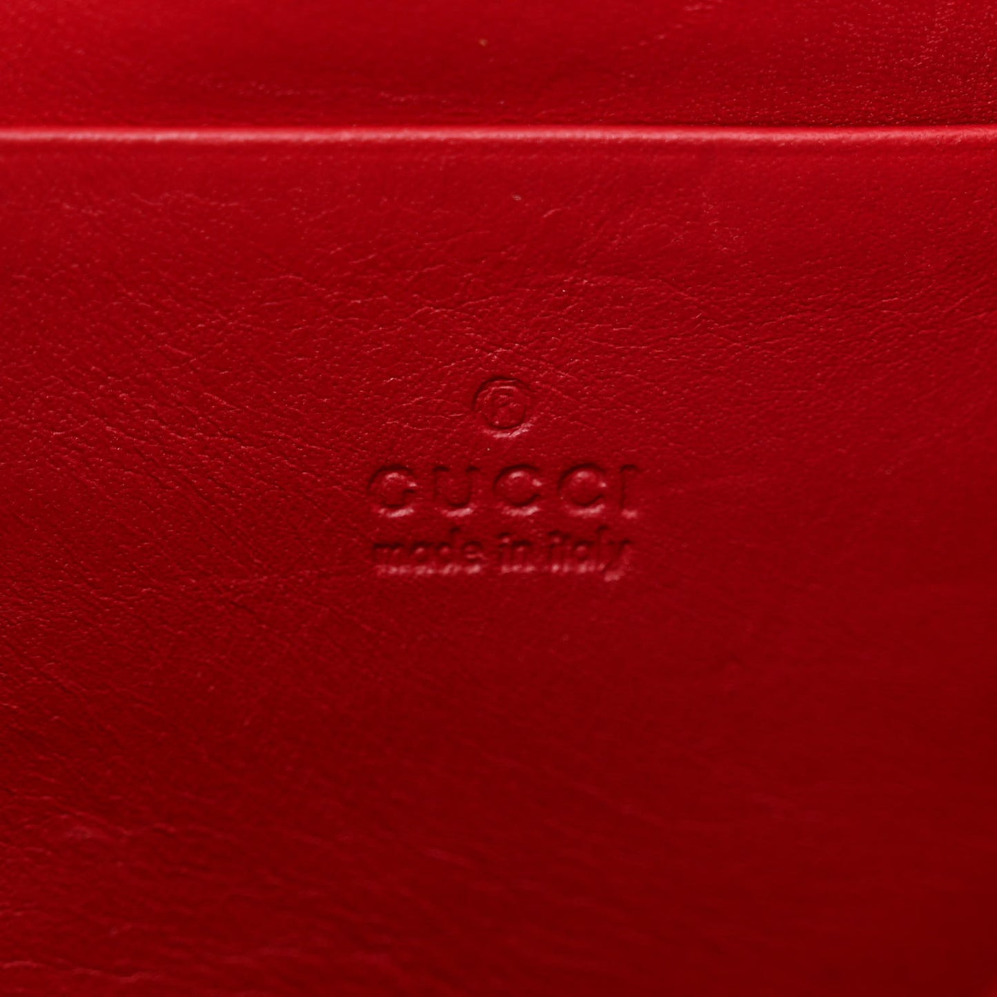 Calfskin Matelasse GG Marmont Chain Wallet Hibiscus Red